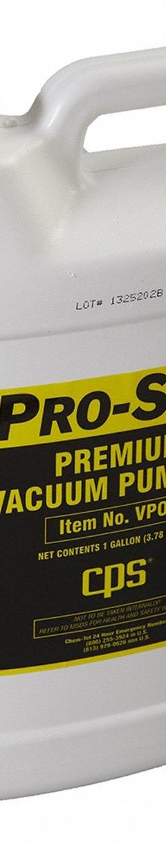 PRO-SET Vacuum Pump Oil: 1 gal, 216°C Flash Point (MPN VPOG)