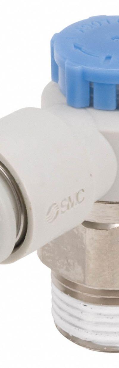 SMC Speed Control Valve: Elbow Fitting - Elbow-Style Speed Control Valves