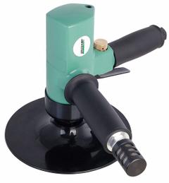 SPEEDAIRE Air Disc Sander: 7 in Pad, Threaded Shank, Medium Duty, 0.8 hp, 23 cfm, Non-Vacuum, Lever (MPN 21AA98). Key specifications — attr1320237: SPEEDAIRE; attr1320246: Front.