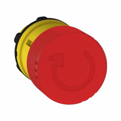 SCHNEIDER Multihead Operator: Red, 22 mm Mounting Size, Non-Metallic - Mushroom-Head Push-Button Operators