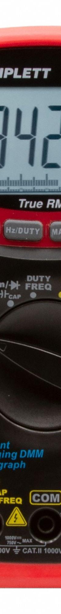 TRIPLETT Digital Multimeter: TRMS, CAT III 600V, 750 V Max AC Volt Measurement (MPN 9045). Key specifications — Instrument Counts: 6,000; Brand: TRIPLETT; Calibration Certificate Included: Not Included.
