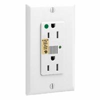 LEVITON Straight Blade Decora Duplex Receptacle: Hospital Grade, Duplex, 5-15R, White, 125V AC, 15 A (MPN 8280-W)
