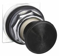 SCHNEIDER Mushroom Head Push Button: Black, 30 mm Mounting Size, Metallic, Momentary (MPN 9001KR24B). Key specifications — Brand: SCHNEIDER; Action: Momentary; Series: 9001K; Push Button Material Type: Metallic.