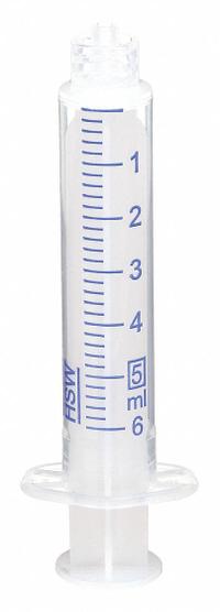 NORM-JECT All-Plastic Syringe: 5 mL Capacity - mL, Luer Lock, Polypropylene, Polypropylene, HDPE (MPN NJ-460710-02). Key specifications — Attachment Type: Luer Lock; Plunger Material: HDPE; Sterile/Non-Sterile: Sterile; Tip Material: Polypropylene; Barrel Material: Polypropylene; Brand: NORM-JECT; Compatible Needles: Sharp, Tri-Bevel Needles; Includes Needles: No.