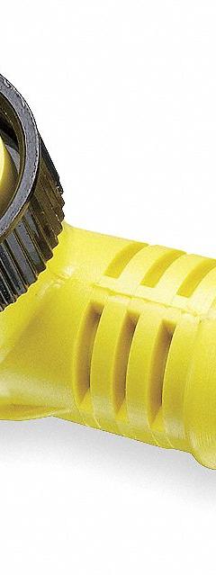 Cordset: 7/8"-16 Female Right Angle x Bare Wire, 3 Pins, Yellow, PVC, 6 ft Cable Lg (MPN 103001A01F060). Key specifications — Cable Jacket Color: Yellow; NEMA Rating: 6P; Cable Jacket Material: PVC; IP Rating: IP68; Wire Size: 16 AWG; Brand: BRAD HARRISON.