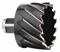 MILWAUKEE Annular Cutter: 2 1/16 in Cutter Dia, 1 in Max Cutting Dp, Black Oxide, High Speed Steel (MPN 49-59-2006). Key specifications — attr253884: No; attr253885: Black Oxide; attr253886: High Speed Steel; attr253887: Weldon Flat; attr253888: Fractional Inch; attr277149: MILWAUKEE.