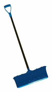 APPROVED VENDOR Snow Pusher: Aluminum/Plastic, 11 3/8 in Blade Lg, 22 1/4 in Blade Wd, 3 mm Gauge (MPN 21AD02). Key specifications — Brand: APPROVED VENDOR; Handle Grip: D Grip.