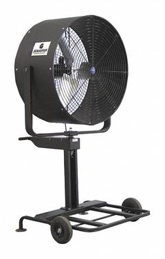 SCHAEFER Circulating Fan: 36 in Blade Dia, 1 Speeds, 1/2 hp Motor HP, Oscillating, 115/230V AC (MPN VKO36-B-O). Key specifications — Voltage: 115/230V AC; Product Type: Circulating Fan; Brand: SCHAEFER; Number of Speeds: 1; Oscillation: Oscillating; Phase: Single; Application: Industrial.