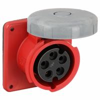 HUBBELL Pin and Sleeve Receptacle: Orange, 125/250V AC/600V AC, Three Phase, 30 A_60 A, 3 Pole (MPN HBL430R12W). Key specifications — Brand: HUBBELL.