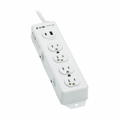TRIPP LITE Outlet Strip: 4 Outlets, 15 ft Cord Lg, 5 A Current, UL 1363A, White, 5-15P - Healthcare Power Strips