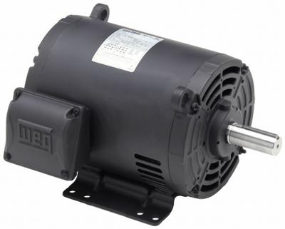 WEG General Purpose Motor: Rigid Base Mount, Open Drip Proof, 5 hp, 230/460V AC - Rigid Base 3-Phase General Purpose AC Motors
