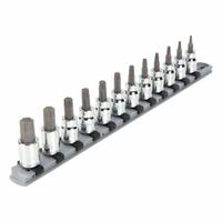 TEKTON Socket Set: 1 - 25 Pieces, 3/8 in Drive Size, 12 Pieces, T10 to T60 Tip Size Range, Torx (MPN SHB91103). Key specifications — attr1216280: Fixed Insert; attr1216283: TEKTON; attr1225718: T10 to T60; attr1227491: 3/8 in.
