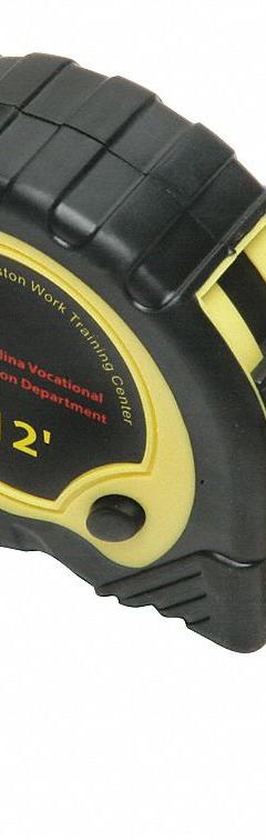 SKILCRAFT Tape Measure: Nonmagnetic Single Hook Tip, 12 ft, Plastic with Rubberized Grip, Black (MPN 5210-00-182-4797). Key specifications — attr935324: SKILCRAFT; attr942259: Black; attr935328: 1/16 in; attr935329: Inches; attr935337: SAE; attr936607: Auto Lock; attr972446: Inch; attr979969: Nonmagnetic Single Hook.