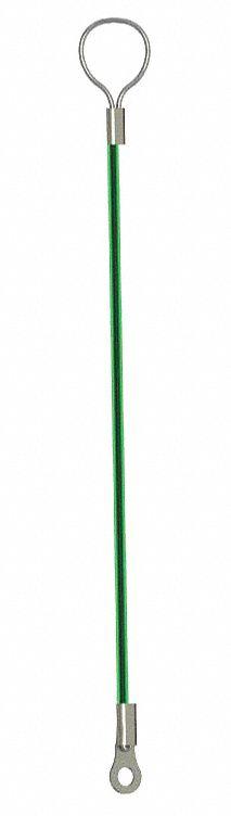 INNOVATIVE COMPONENTS Tool Lanyard: Stainless Steel, 6 in Overall Lg, 5/16 in Loop 1 Size - Lanyards