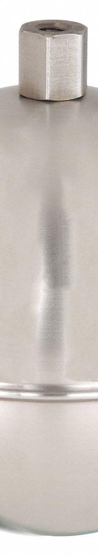 NAUGATUCK Float Ball: Float Ball, 1/4 in Machine Thread, 1/4 in Thread Size, Machine Thread (MPN GR50S419HA). Key specifications — Connection Location: External; Brand: NAUGATUCK.