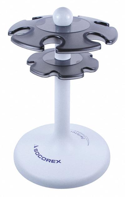 WHEATON Pipette Stand: Plastic, 8 11/16 in Overall Ht, Rotates 360° - Pipette Stands & Racks