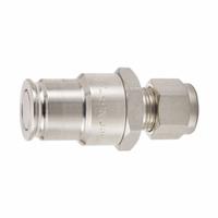 PARKER Nose Piece Assembly Coupling: 3/8 in, Female Thread, 1/2" Thread Size, Stainless Steel (MPN NSS-372-8MA). Key specifications — Connection Type: Female Thread; Body Material: Stainless Steel; Brand: PARKER; Temperature Range: -70° to 250°F; Thread Size: 1/2".