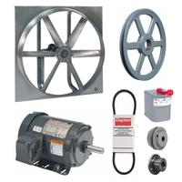 Exhaust/Supply Fan: Belt Drive, 36 in Blade, 2 hp, Totally Enclosed, 230/460V AC, 3 ph, Unassembled (MPN 7CK52). Key specifications — Brand: DAYTON; Motor Enclosure: Totally Enclosed Fan Cooled; Nameplate Voltage: 230/460V AC; Enclosure Design: Totally Enclosed Motor.