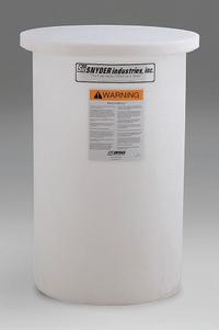 SNYDER INDUSTRIES Storage Tank: Single Wall, Vertical, 55 gal, Open Top, 3/16 in Wall Thick, HDPE (MPN 5680000N97207). Key specifications — Construction Material: HDPE; Brand: SNYDER INDUSTRIES.