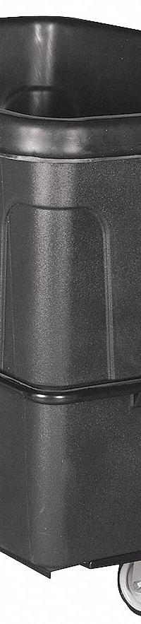 GRAINGER Cube Truck: 16 cu ft, 1,000 lb, 45 in L x 32 in W x 37 1/2 in H, (2) Rigid/(2) Swivel, Std (MPN 36FK96). Key specifications — Manufacturer Part Number: 36FK96; Brand: GRAINGER; Caster/Wheel Configuration: (2) Rigid; Color: Black.