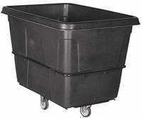 GRAINGER Cube Truck: 16 cu ft, 1,000 lb, 45 in L x 32 in W x 37 1/2 in H, (2) Rigid/(2) Swivel, Std (MPN 36FK96). Key specifications — Manufacturer Part Number: 36FK96; Brand: GRAINGER; Caster/Wheel Configuration: (2) Rigid; Color: Black.