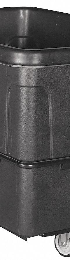GRAINGER Cube Truck: 16 cu ft, 1,000 lb, 45 in L x 32 in W x 37 1/2 in H, (2) Rigid/(2) Swivel, Std (MPN 36FK96). Key specifications — Manufacturer Part Number: 36FK96; Brand: GRAINGER; Caster/Wheel Configuration: (2) Rigid; Color: Black.