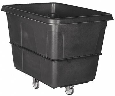GRAINGER Cube Truck: 16 cu ft, 1,000 lb, 45 in L x 32 in W x 37 1/2 in H, (2) Rigid/(2) Swivel - High-Maneuverability Cube Trucks