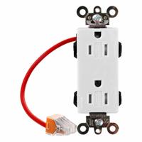 LEVITON Plugs and Receptacles: Duplex, 5-15, White, 125V AC, 15 A, 2 Pole / 3 Wire (MPN MT162-SCW)