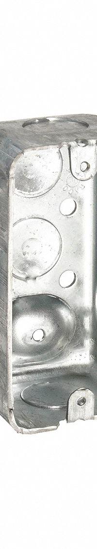 RACO Electrical Box: Steel, Steel Material & Nominal Size, 1 Gangs, 1 7/8 in Box Dp, 2 1/8 in Box Wd (MPN 662). Key specifications — Brand: RACO; Bracket Style: Stud Side w/Spurs; Clamp Style: Without Clamps.