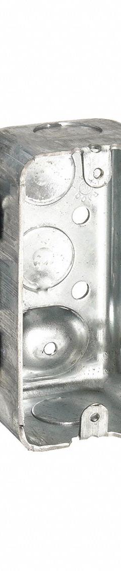 RACO Electrical Box: Steel, Steel Material & Nominal Size, 1 Gangs, 1 7/8 in Box Dp, 2 1/8 in Box Wd (MPN 662). Key specifications — Brand: RACO; Bracket Style: Stud Side w/Spurs; Clamp Style: Without Clamps.