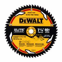 DEWALT Circular Saw Blade: 7 1/4 in Blade Dia., 60 Teeth, 0.07 in Cut Wd, 5/8 in Arbor Size, Carbide (MPN DWAW71460). Key specifications — attr1116119: DEWALT; attr1145631: Wood.