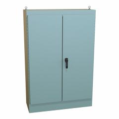 HAMMOND Enclosure: Steel, 72 in x 48 in x 18 in, NEMA 12, Solid Cover, Hinged (MPN 1418ZW18). Key specifications — Brand: HAMMOND; Closure Method: Handle; Knockouts: Not Included.