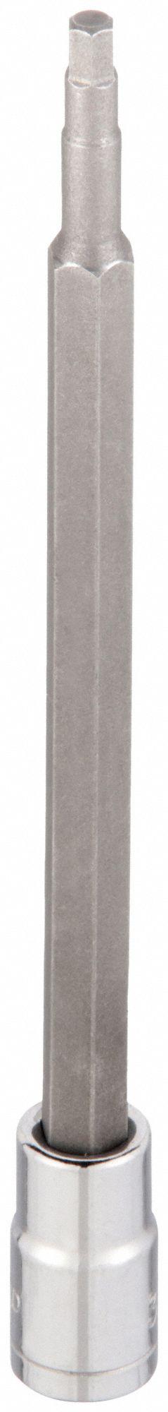WESTWARD Socket Bit: 1/4 in Drive Size, Hex Tip, 3/16 in Tip Size, 4 3/4 in Overall Lg - Hex Bit Sockets