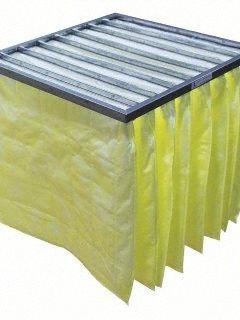 GRAINGER Pocket Air Filter: 24 in x 24 in x 22 in, MERV 15, Yellow, Synthetic, 8 Pockets (MPN 911TD0). Key specifications — Display Sell UOM: EA; Brand: GRAINGER; Media Material: Synthetic; Performance Rating: MERV 15.