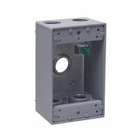 BELL Electrical Box: Aluminum, Rectangular, 1 Gangs, 1/2 in Hub Size, 18.3 cu in Capacity, Gray (MPN 5322-0). Key specifications — Color: Gray; Brand: BELL.