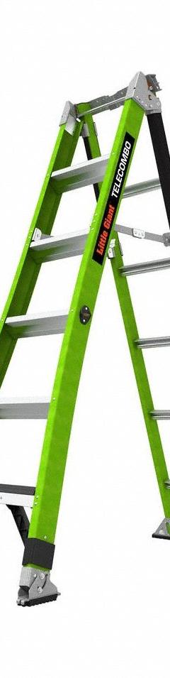 LITTLE GIANT Combination Ladder: 3 Configurations, Fiberglass, 375 lb Load Capacity, 35 lb Wt (MPN 13946-001). Key specifications — Brand: LITTLE GIANT; Included Features: V-Rung.
