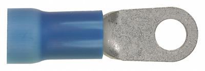 PANDUIT Ring Terminal: Blue, Vinyl Insulation, #10 Stud Size, 6 AWG to 6 AWG Wire Sizes - Insulated Ring Terminals