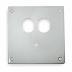 HUBBELL WIRING DEVICE-KELLEMS Duplex Receptacle/Telephone Wall Plate: White, 2 Gang, 1 Port, Steel (MPN SWP812). Key specifications — Brand: HUBBELL WIRING DEVICE-KELLEMS; Material: Steel; Color: White; Compatible Connector Type: F-Type; Outlet Orientation: Vertical; Module Style: Flat.