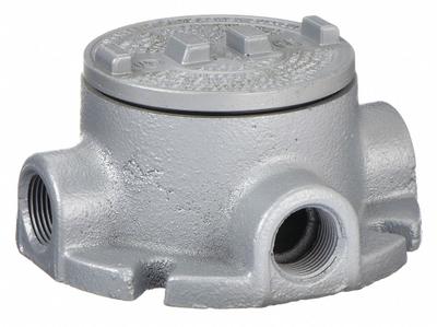 APPLETON ELECTRIC Conduit Outlet Body: Iron, GRF, 3/4 in Trade Size, X Body - X, XAT and XTF Round Body - Cross Type
