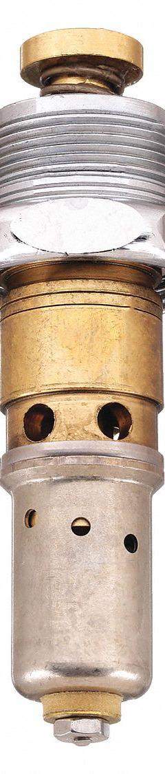 CHICAGO FAUCETS Cartridge: Use with Hot/Cold Water, Brass, Compression (MPN 386-XSLOJKNF). Key specifications — For Water Temperature: Hot/Cold; Compatible Brand: Chicago Faucets; Product Type: Cartridge; Includes: (1) Cartridge; Material: Brass.