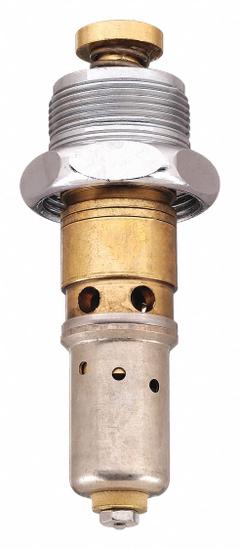 CHICAGO FAUCETS Cartridge: Use with Hot/Cold Water, Brass, Compression (MPN 386-XSLOJKNF). Key specifications — For Water Temperature: Hot/Cold; Compatible Brand: Chicago Faucets; Product Type: Cartridge; Includes: (1) Cartridge; Material: Brass.