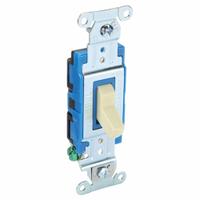 BRYANT Wall Switch: Toggle Switch, Single Pole, Maintained, Ivory, 120/277V AC, 15 A (MPN 4801BI). Key specifications — Illuminated: No; Voltage Rating: 120/277V AC.