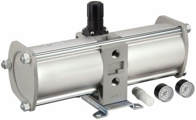 SMC Booster Regulator: 1/2 in, NPT, 67.1 scfm, 145 psi Max Op Pressure - SMC Compressed Air Booster Regulators