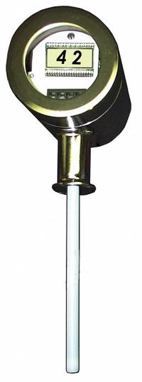 LUMENITE Sanitary Continuous Level Transmitter: Sanitary Level Transmitter, 2 in Tri-Clamp, Vertical (MPN MLST-4220-C2-24"). Key specifications — Brand: LUMENITE; Accuracy: Better than 0.1%; Output Wire Configuration: 2-Wire; Probe Material: 304 Stainless Steel; Probe Type: Rod; Hygienic Standards: USDA.