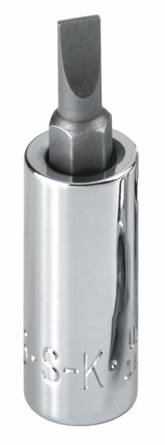 SK PROFESSIONAL TOOLS Socket Bit: 3/8 in Drive Size, Slotted Tip, #5 Tip Size, 2 45/64 in Overall Lg (MPN 45472). Key specifications — attr1213360: Replaceable Insert; attr1213362: SK PROFESSIONAL TOOLS; attr1213353: #5.