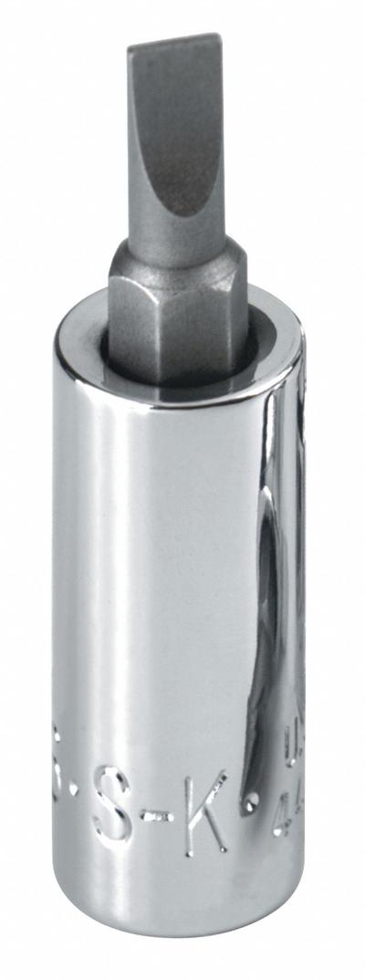 SK PROFESSIONAL TOOLS Socket Bit: 3/8 in Drive Size, Slotted Tip, #5 Tip Size - Slotted Bit Sockets