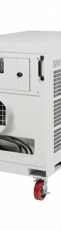 KWIKOOL High-Static Portable Air Conditioner: 60,000 BtuH, 3,000 sq ft – 3,600 sq ft, 460V AC (MPN KPO5-43). Key specifications — Compatible Location: Indoor/Outdoor; Voltage: 460V AC; Includes Air Filter: Air Filter Included; Brand: KWIKOOL.