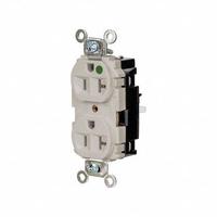 HUBBELL Receptacle: Hospital Grade, Duplex, 5-20R, Light Almond, 125V AC, 20 A, 2 Pole / 3 Wire (MPN HBL8300STLA)