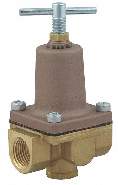 Watts Pressure Regulator: FNPT x FNPT, 3/8 in Pipe Size, Brass, 50 psi to 175 psi - Standard Capacity Water Pressure Regulators