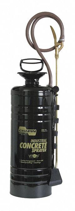 CHAPIN Handheld Sprayer: Spot, 3 1/2 gal Tank, Steel Tank, 3 ft Max Spray Distance, 60 psi (MPN 1449). Key specifications — Brand: CHAPIN; Chemical Compatibility: Sealants, Curing Compounds, and Form Oils; Tank Material: Steel.
